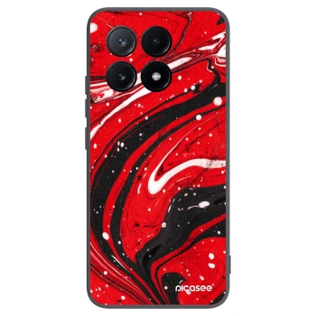 Picasee husă neagră din silicon pentru Xiaomi Poco X6 Pro - Red black