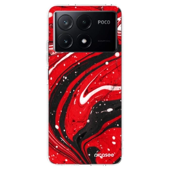 Picasee husă transparentă din silicon pentru Xiaomi Poco X6 Pro - Red black