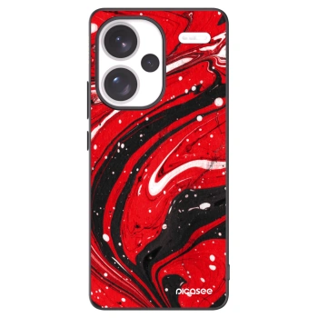 Picasee husă neagră din silicon pentru Xiaomi Redmi Note 13 Pro+ 5G - Red black