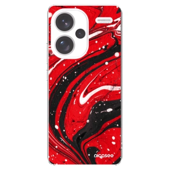 Picasee husă transparentă din silicon pentru Xiaomi Redmi Note 13 Pro+ 5G - Red black