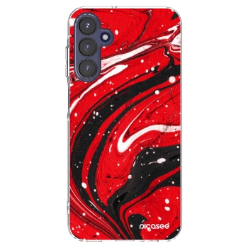 Picasee husă transparentă din silicon pentru Samsung Galaxy A15 A155F 4G - Red black