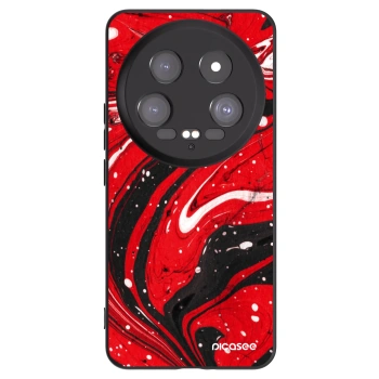 Picasee husă neagră din silicon pentru Xiaomi 14 Ultra - Red black