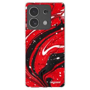 Picasee husă transparentă din silicon pentru Xiaomi Redmi Note 13 4G - Red black