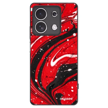 Picasee husă neagră din silicon pentru Xiaomi Redmi Note 13 4G - Red black
