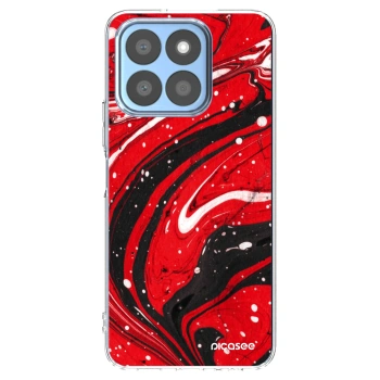 Picasee husă transparentă din silicon pentru Honor X8b - Red black