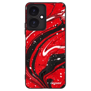 Picasee husă neagră din silicon pentru Xiaomi Redmi 13C 5G - Red black
