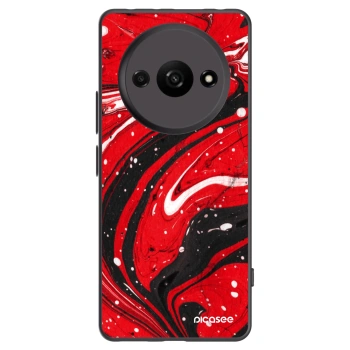 Picasee husă neagră din silicon pentru Xiaomi Redmi A3 - Red black