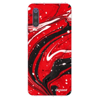 Picasee husă transparentă din silicon pentru Xiaomi Mi 9 - Red black