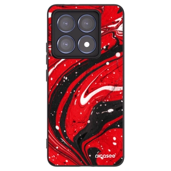 Picasee husă neagră din silicon pentru Xiaomi 14T Pro - Red black