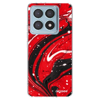 Picasee husă transparentă din silicon pentru Xiaomi 14T Pro - Red black