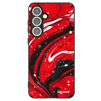 Picasee husă neagră din silicon pentru Samsung Galaxy S24 FE S721B - Red black