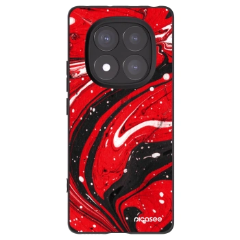 Picasee husă neagră din silicon pentru Xiaomi Redmi Note 14 Pro 5G - Red black