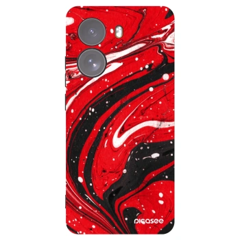 Picasee husă neagră din silicon pentru Xiaomi Poco X7 - Red black