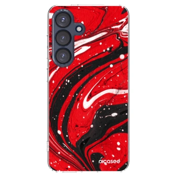 Picasee husă transparentă din silicon pentru Samsung Galaxy S25 5G - Red black