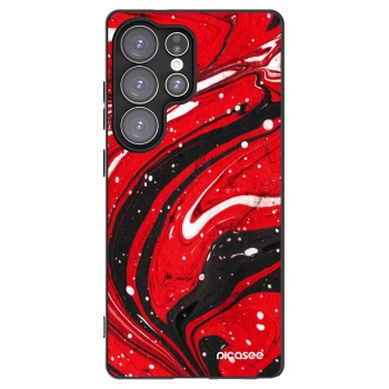 Picasee husă neagră din silicon pentru Samsung Galaxy S25 Ultra 5G - Red black