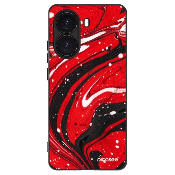 Picasee husă neagră din silicon pentru Xiaomi Poco X7 Pro 5G - Red black