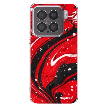Picasee husă transparentă din silicon pentru Xiaomi 15 - Red black