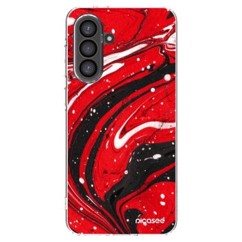 Picasee husă transparentă din silicon pentru Samsung Galaxy A56 5G A566B - Red black