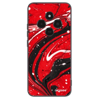 Picasee husă neagră din silicon pentru Xiaomi Poco C75 - Red black
