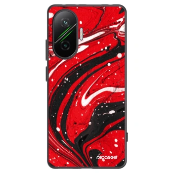 Picasee husă neagră din silicon pentru Xiaomi Poco F7 Pro 5G - Red black