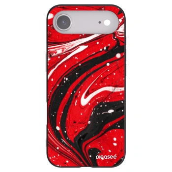 Picasee husă neagră din silicon pentru Apple iPhone Air - Red black