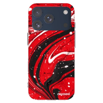 Picasee husă transparentă din silicon pentru Apple iPhone 17 Pro - Red black