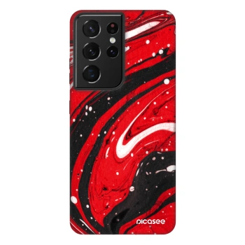Picasee Fashion Case pentru Samsung Galaxy S21 Ultra 5G G998B - Red black