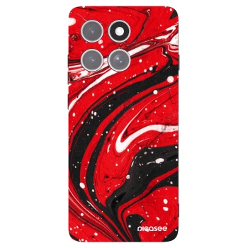 Picasee husă neagră din silicon pentru Motorola Edge 60 Pro - Red black