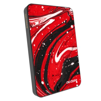 Powerbank cu MagSafe 5 000 mAh cu design propriu Gri - Red black