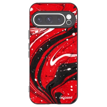 Picasee husă neagră din silicon pentru Google Pixel 9 Pro XL - Red black