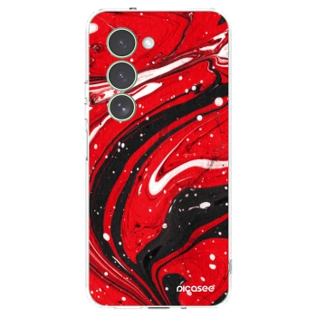 Picasee husă transparentă din silicon pentru Xiaomi Redmi 15 5G - Red black