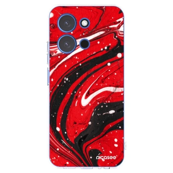 Picasee husă transparentă din silicon pentru Xiaomi Redmi 15C 4G - Red black