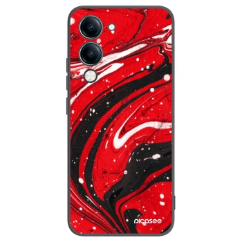 Picasee husă neagră din silicon pentru Vivo Y29s 5G - Red black