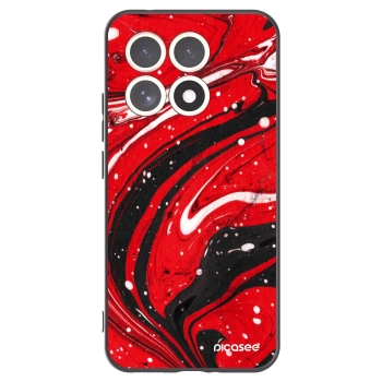 Picasee husă neagră din silicon pentru Xiaomi 15T - Red black