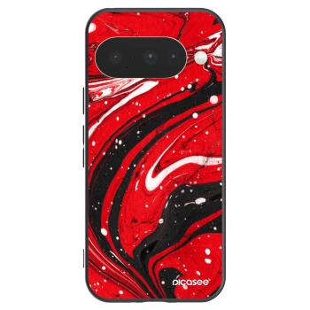 Picasee husă neagră din silicon pentru Google Pixel 10 - Red black