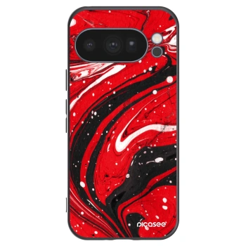 Picasee husă neagră din silicon pentru Google Pixel 10 Pro - Red black