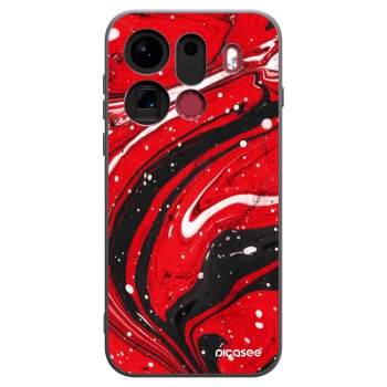 Picasee husă neagră din silicon pentru OPPO Find X9 Pro - Red black
