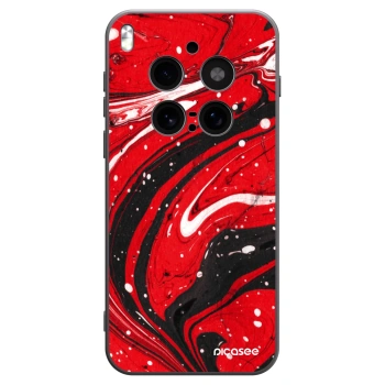 Picasee husă neagră din silicon pentru Vivo X300 Pro - Red black