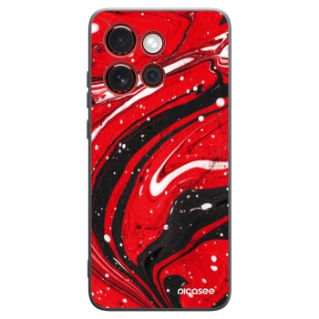 Picasee husă neagră din silicon pentru Motorola Edge 60 Neo 5G - Red black