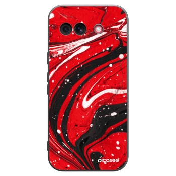 Picasee husă neagră din silicon pentru Google Pixel 10a - Red black
