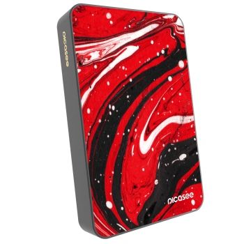 Picasee Powerbank cu MagSafe 10 000 mAh Gri - Red black