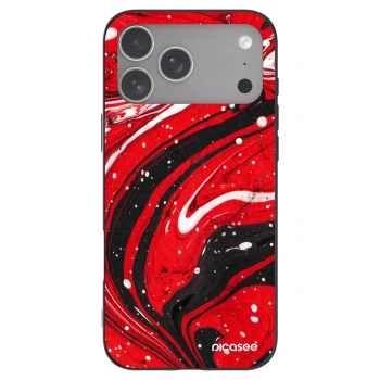 Picasee husă neagră din silicon pentru Apple iPhone 18 Pro Max - Red black