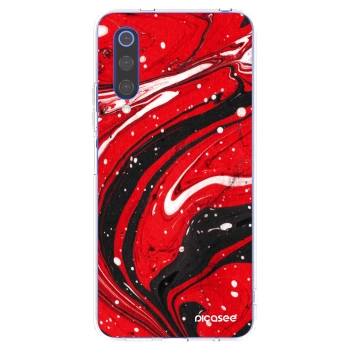 Picasee husă transparentă din silicon pentru Xiaomi Mi 9 SE - Red black