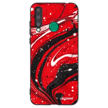 Picasee husă neagră din silicon pentru Honor 20 Lite - Red black