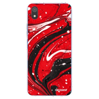 Picasee husă transparentă din silicon pentru Xiaomi Redmi 7A - Red black