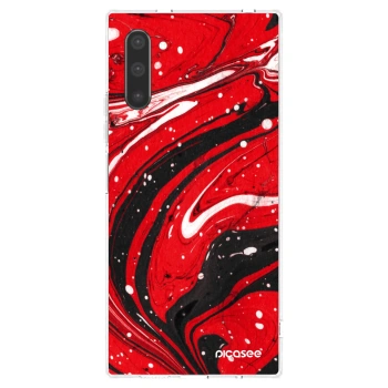 Picasee husă transparentă din silicon pentru Samsung Galaxy Note 10 N970F - Red black