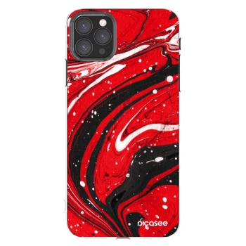 Picasee husă transparentă din silicon pentru Apple iPhone 11 Pro Max - Red black