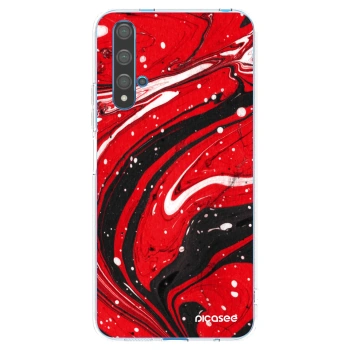 Picasee husă transparentă din silicon pentru Huawei Nova 5T - Red black