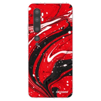Picasee husă transparentă din silicon pentru Xiaomi Mi Note 10 (Pro) - Red black