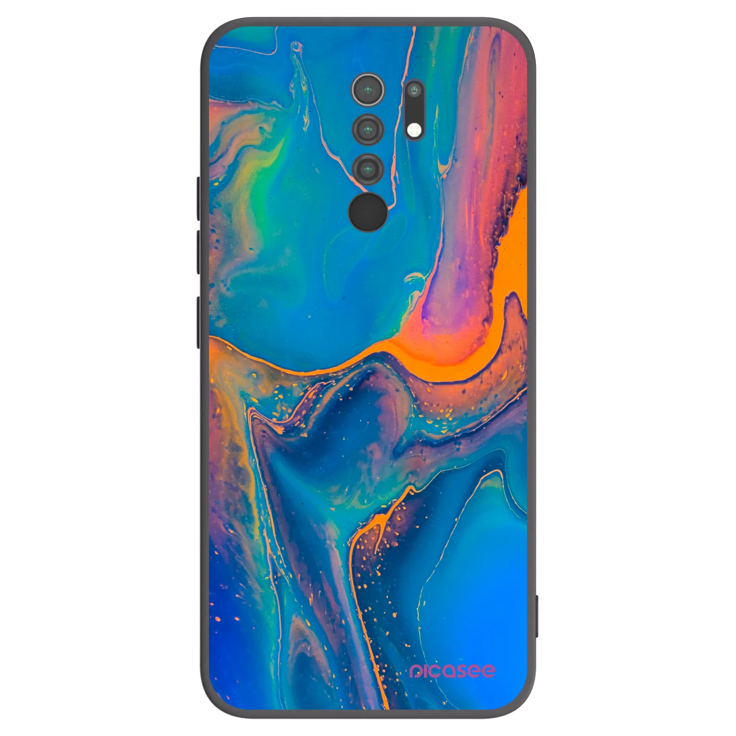 Picasee husă neagră din silicon pentru Xiaomi Redmi 9 - Rainbow
